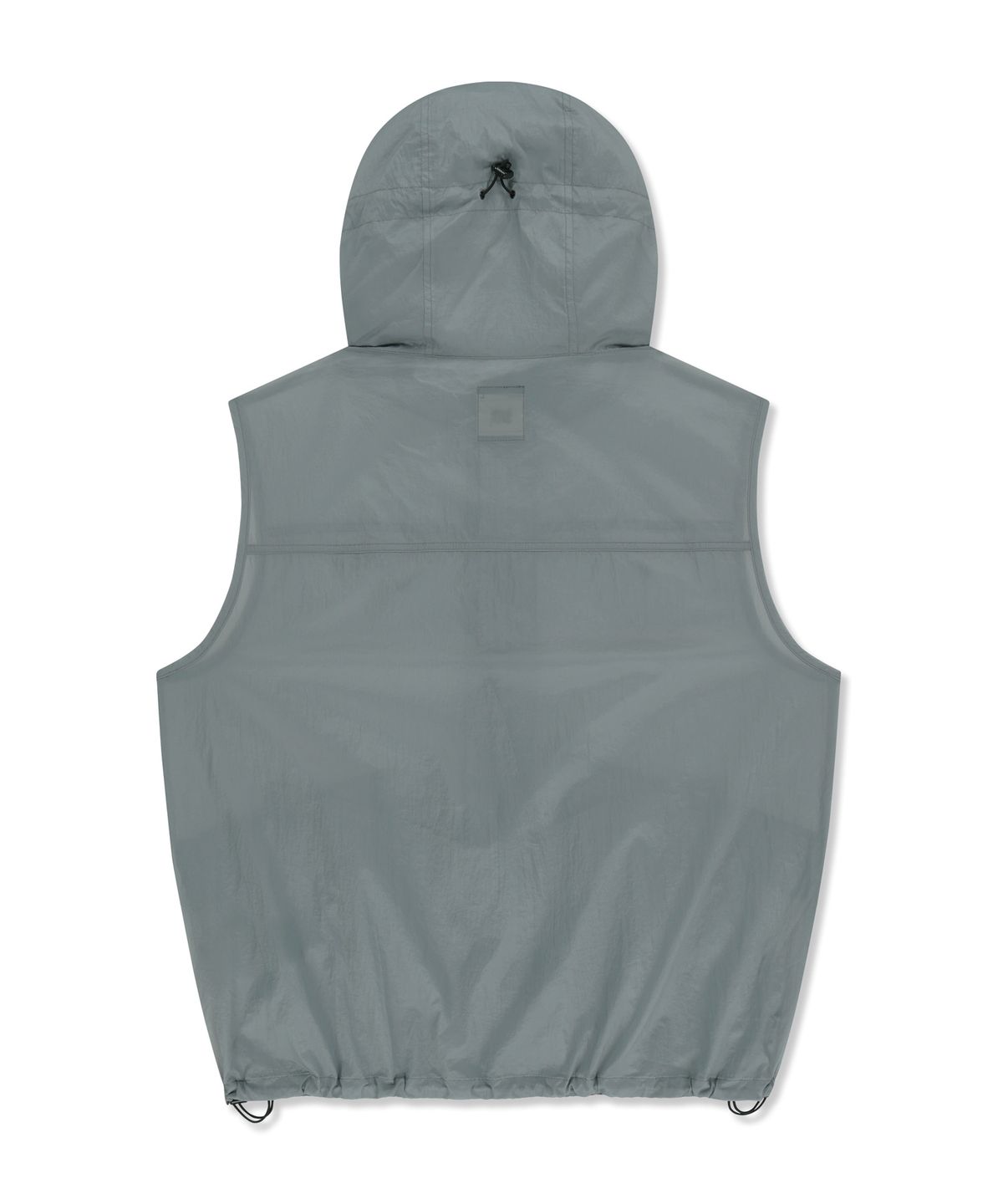 브라운브레스(BROWNBREATH) NYLON WASHER HOODED VEST - LIGHT GREY