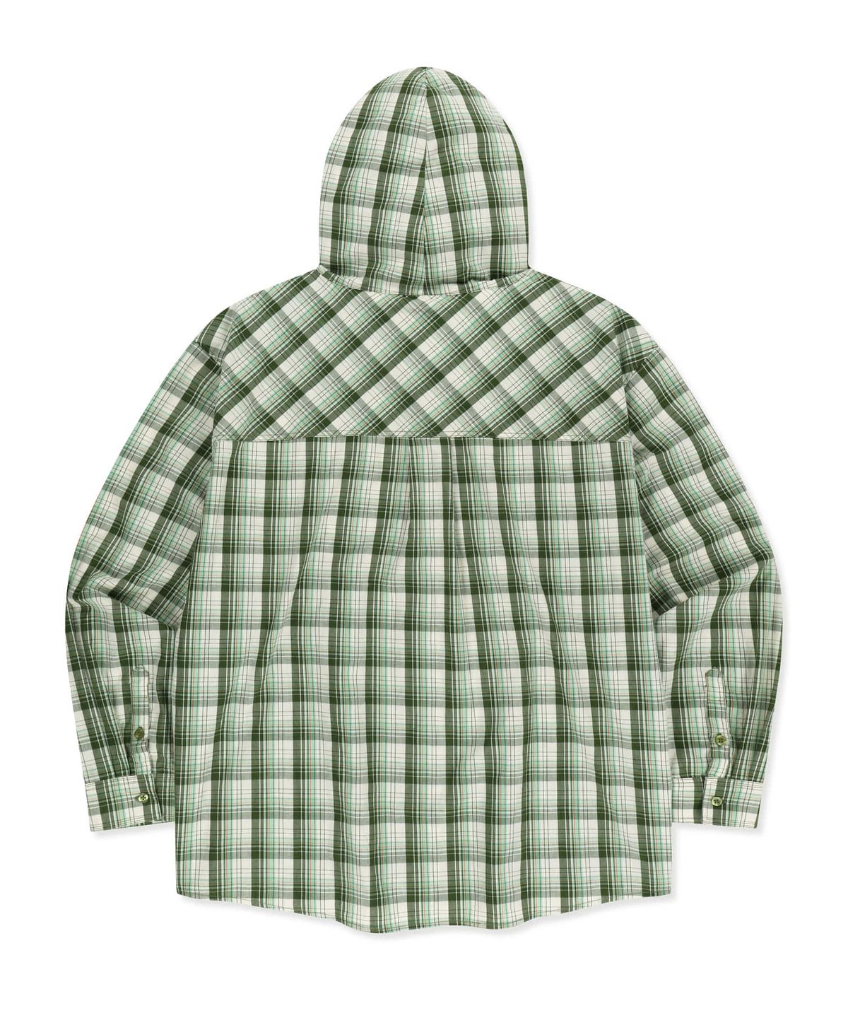 브라운브레스(BROWNBREATH) CHECK HOOD SHIRTS - GREEN