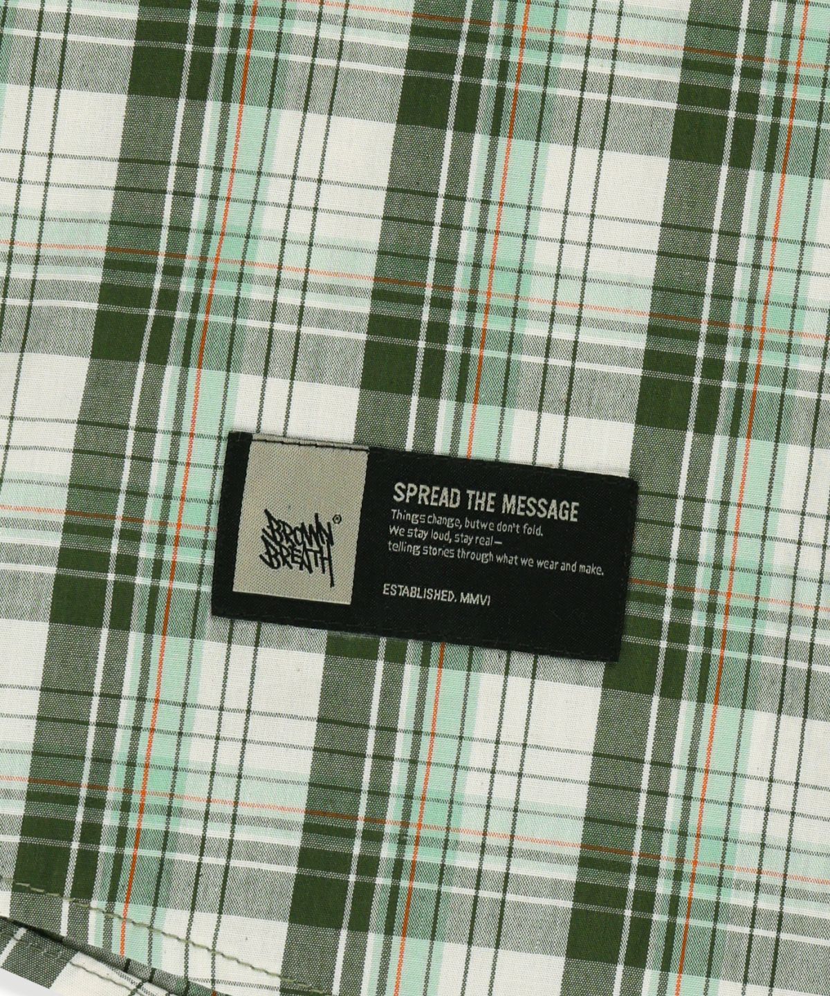 브라운브레스(BROWNBREATH) CHECK HOOD SHIRTS - GREEN