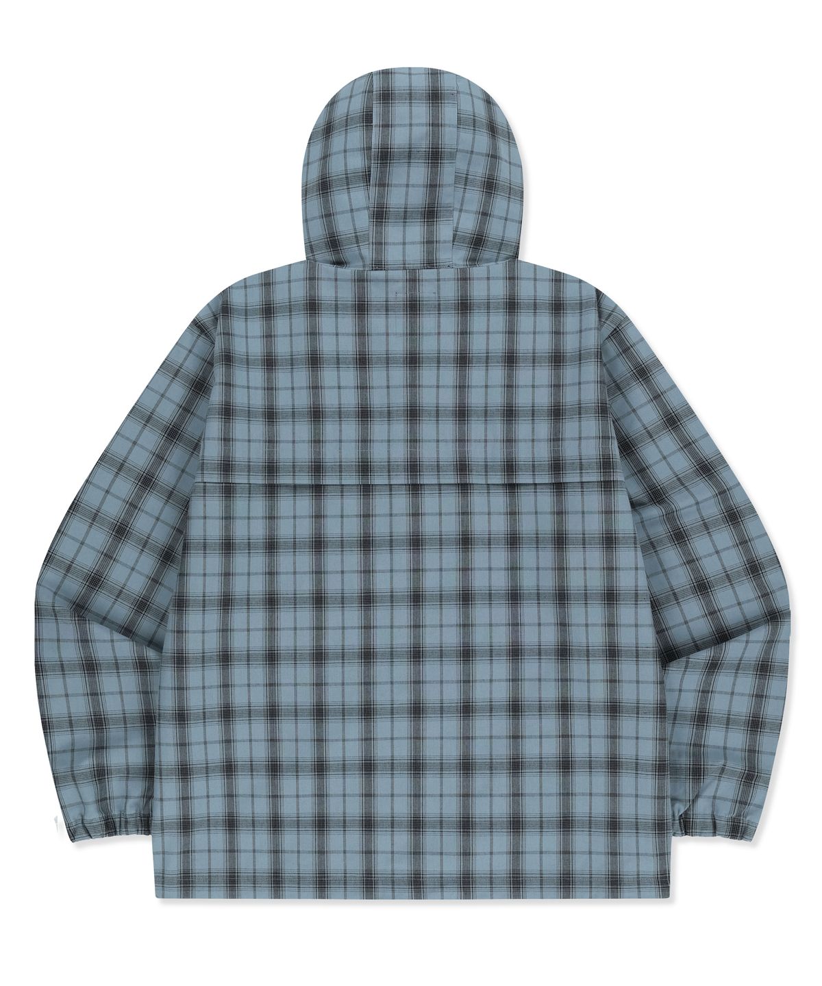 브라운브레스(BROWNBREATH) CHECK TAG HOOD ZIP UP SHIRTS - BLUE