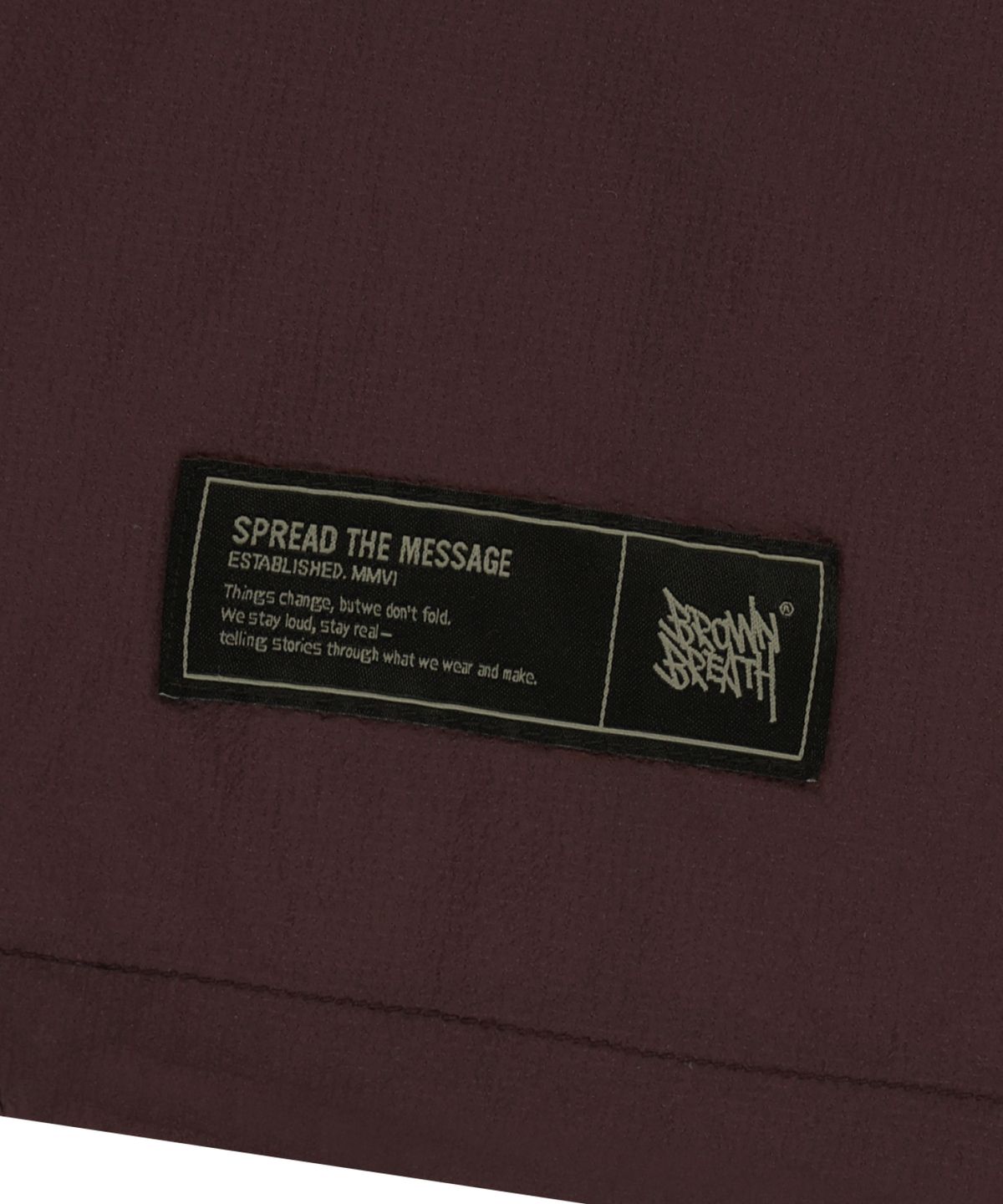 브라운브레스(BROWNBREATH) TAG LIGHT WINDBREAKER - BURGUNDY