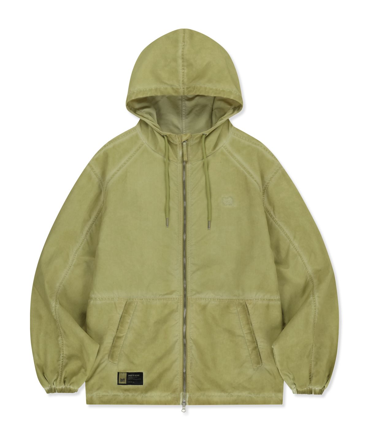 브라운브레스(BROWNBREATH) PIGMENT WASHED WINDBREAKER JACKET - YELLOW