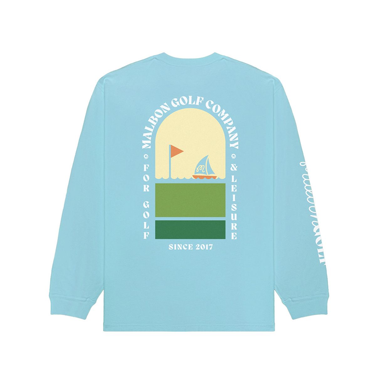 말본 골프(MALBON GOLF) [VACATION CLUB] 마리나 LS 티셔츠 SKY BLUE (MAN)