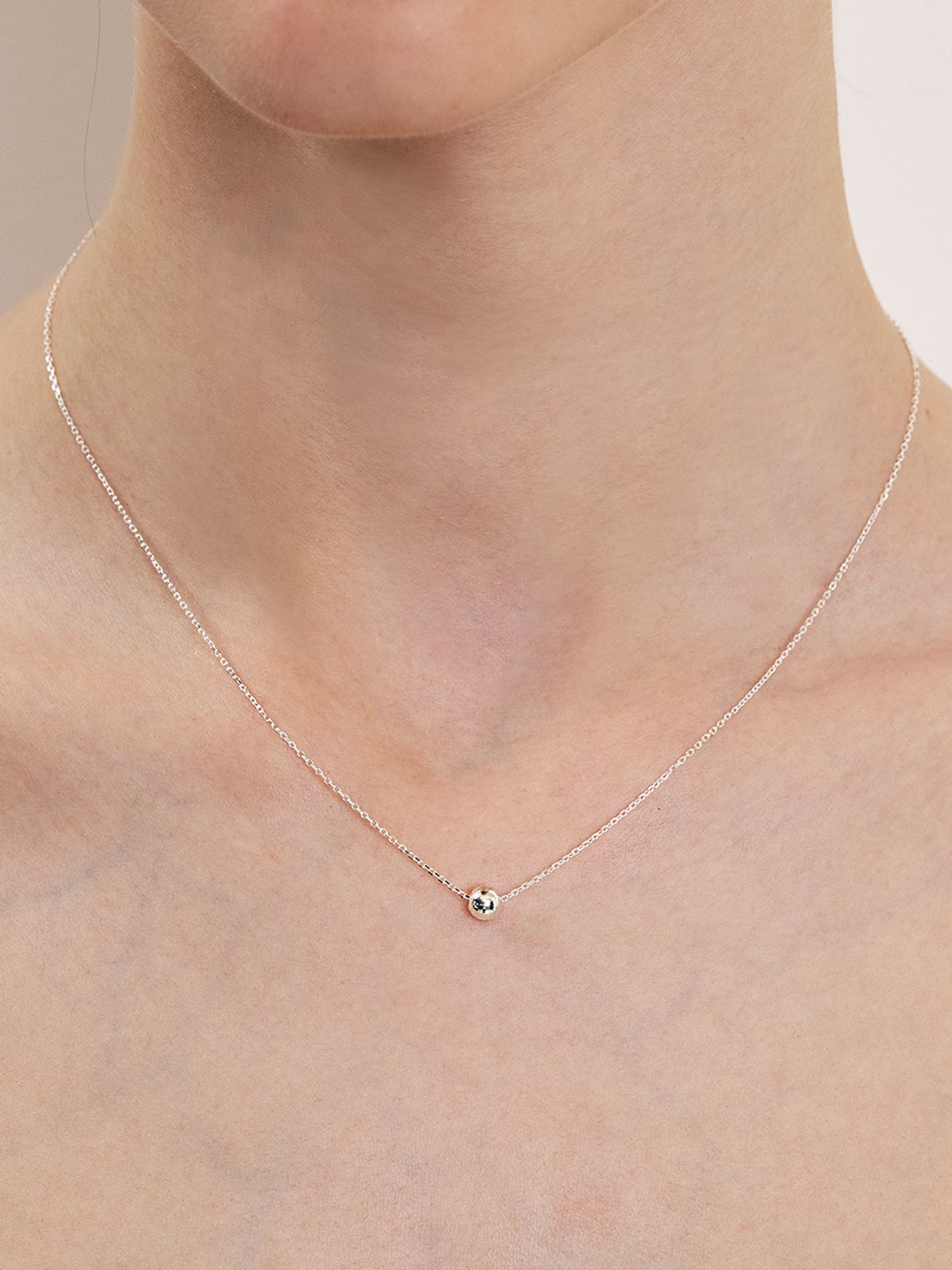 헤이(HEI) [sv925] clean 5mm ball necklace