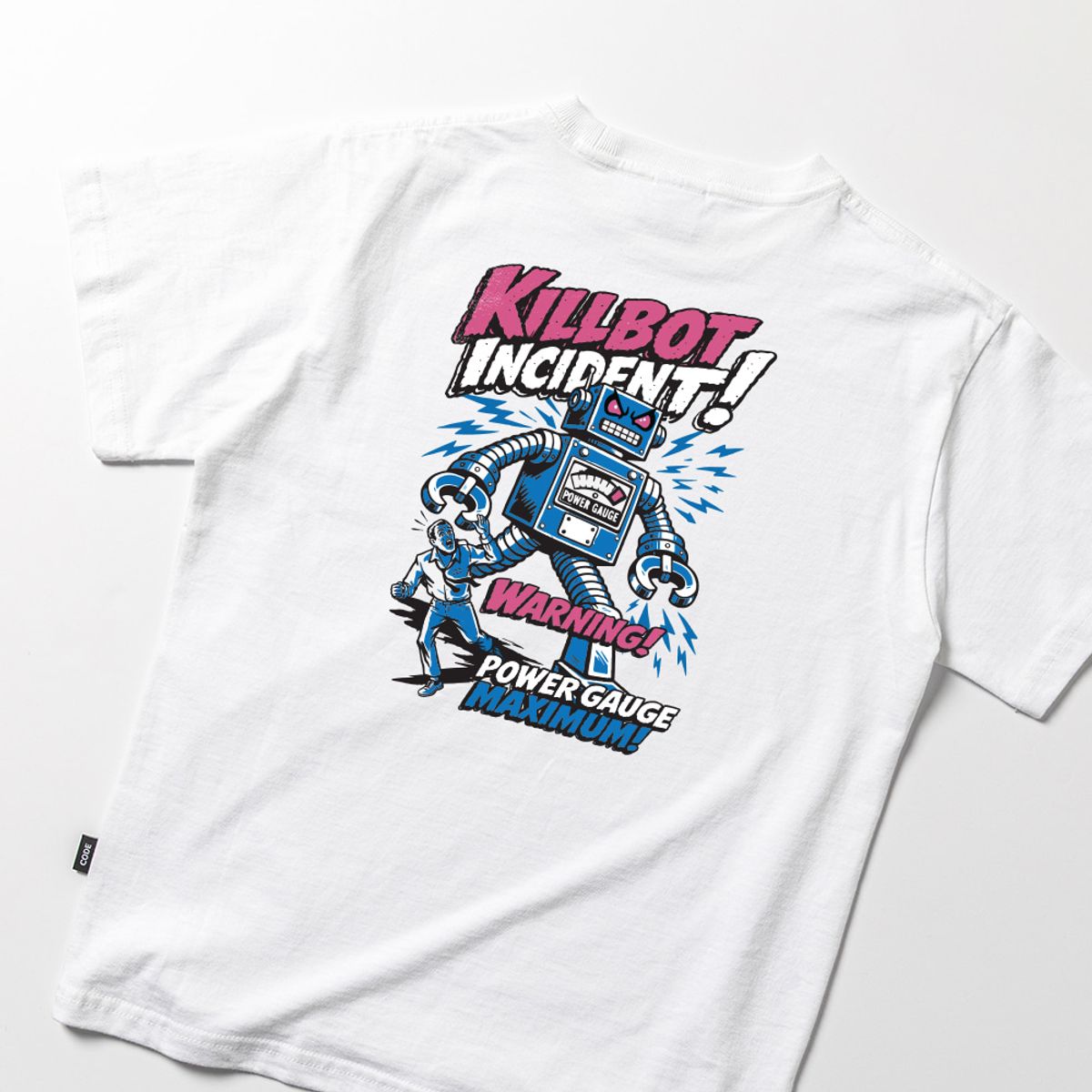 스플래시코드 키즈(SPLASHCODE KIDS) 키즈 반팔 티셔츠 화이트 - 시스템 오류(System Incident)