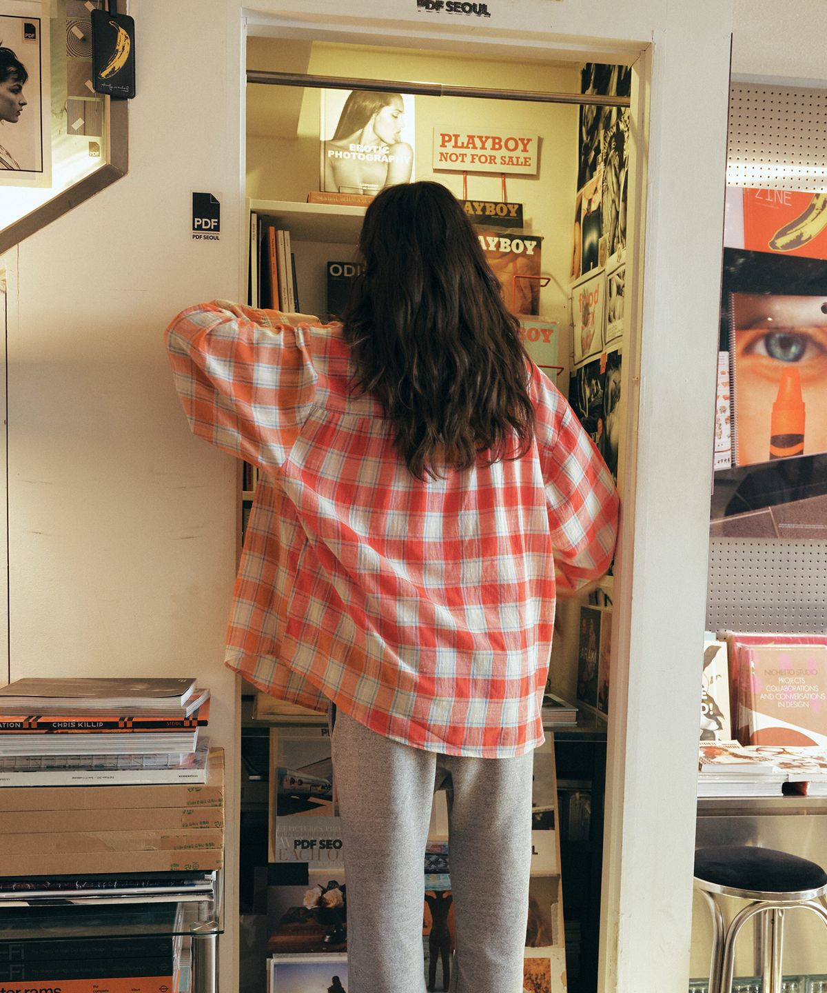 그린버터(GREENBUTTER) Rustic Check Shirt (Red)