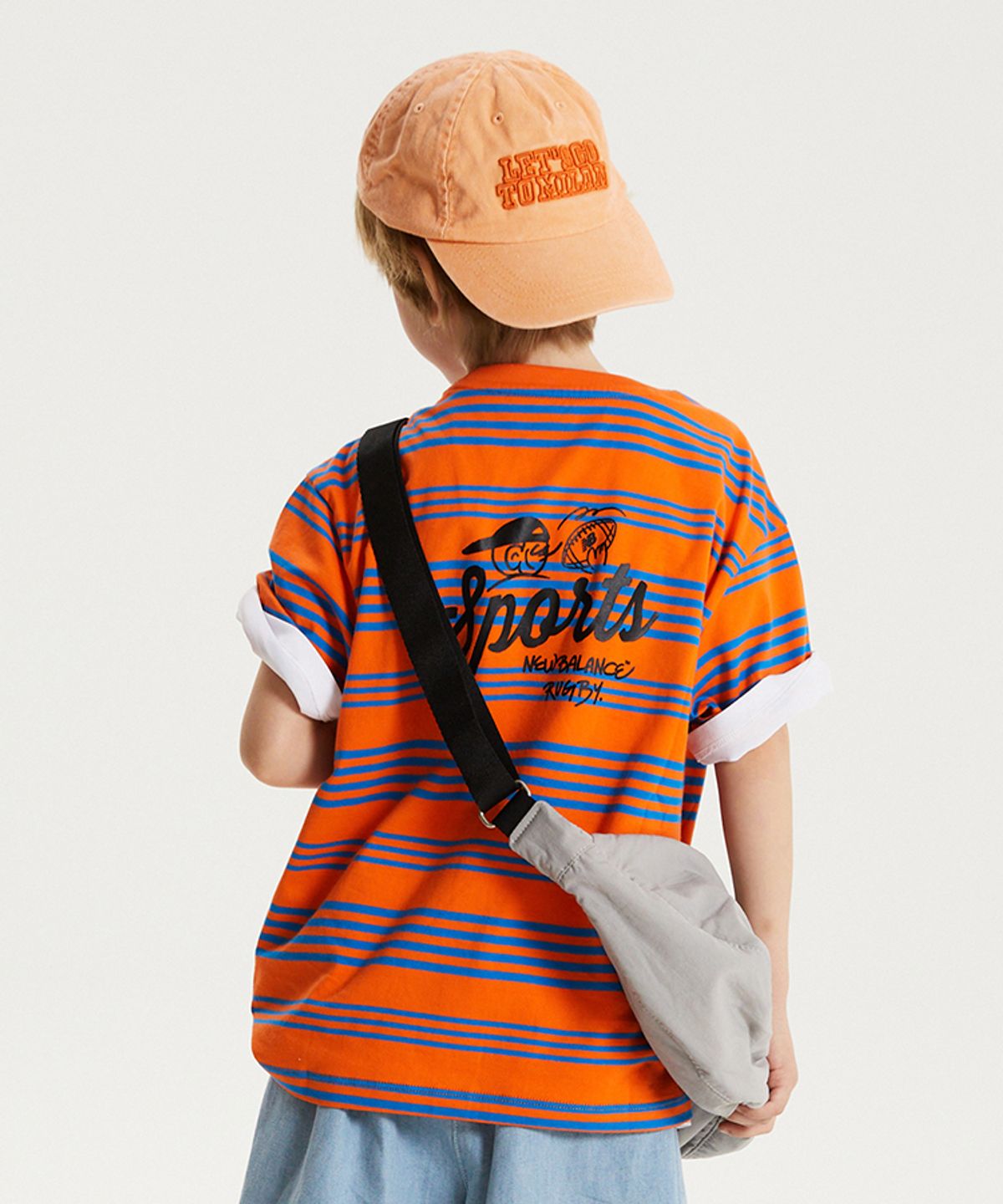 뉴발란스 키즈(NEWBALANCEKIDS) Ready Set Rugby_CP 스트라이프 티셔츠 NK9EG2412U80