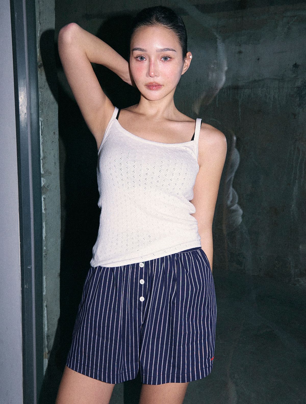 모르브13(MORVE13) 덴 스트라이프 밴딩 쇼츠