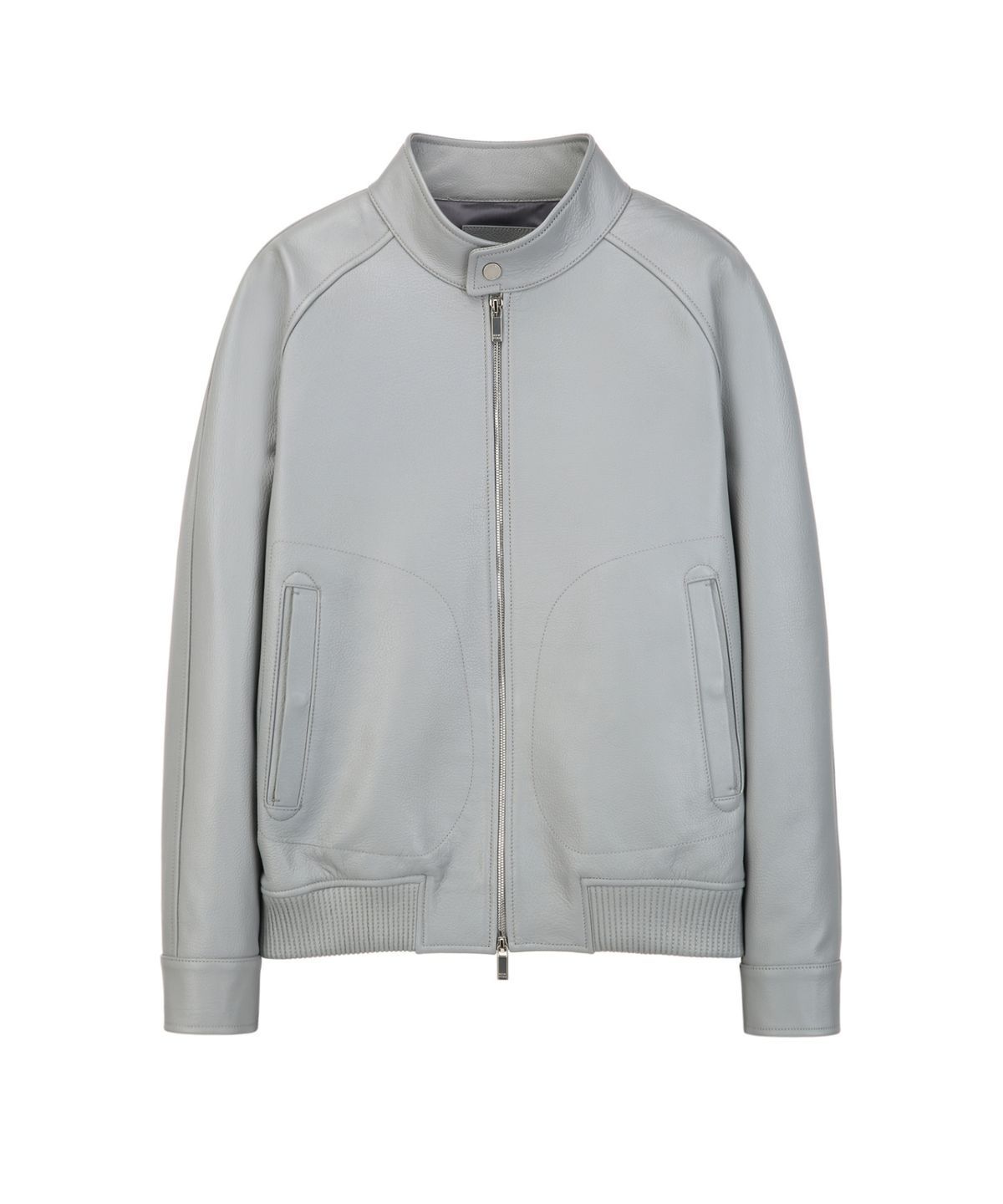 질스튜어트뉴욕 맨(JILLSTUART NEWYORK MEN) 레더 밴드넥 블루종 - 라이트그레이(JNJU6A202G1)