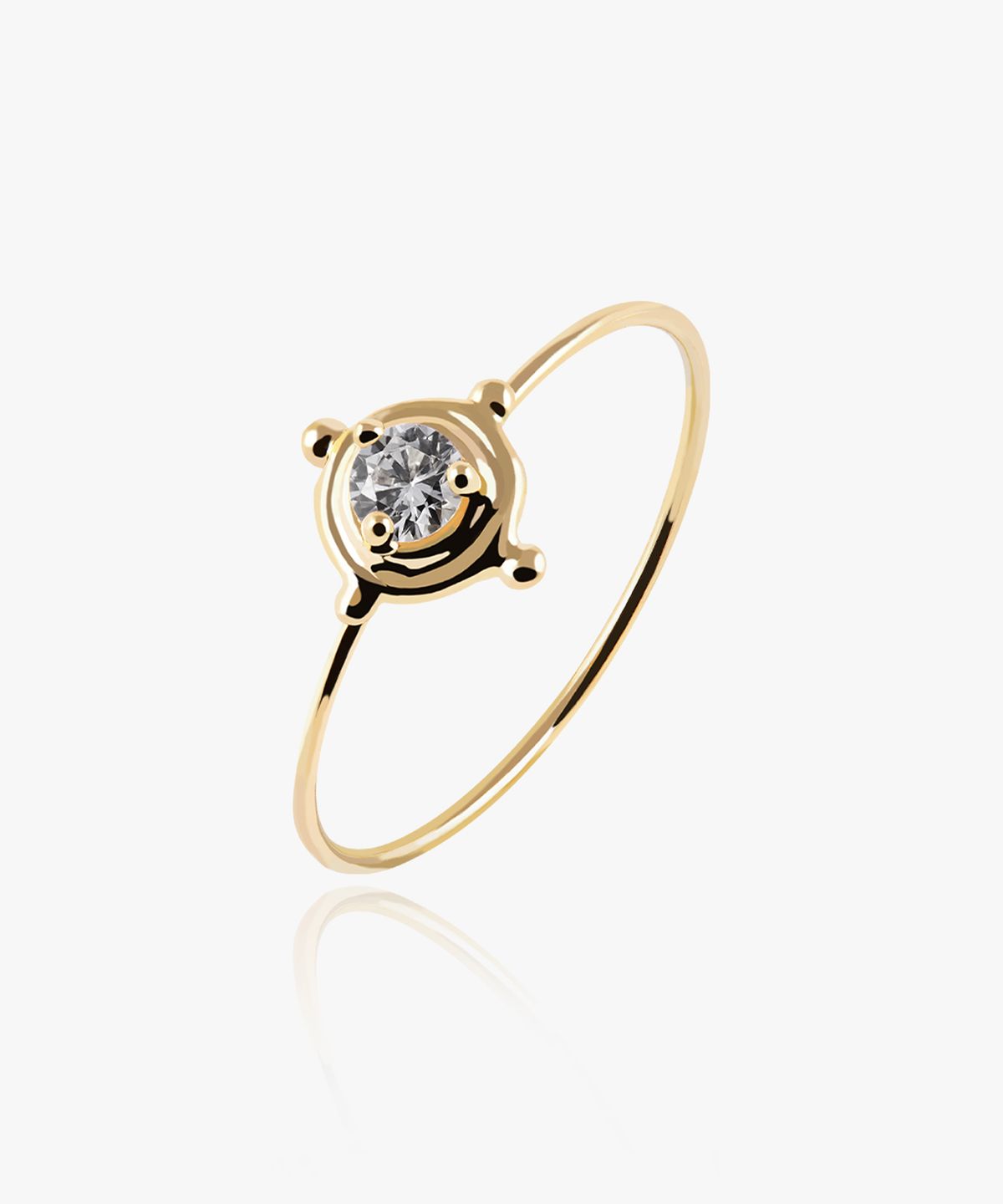 엘렌쥬얼리(HELENE JEWELRY) 14K 베리알 큐빅 미스 링 금 실 반지