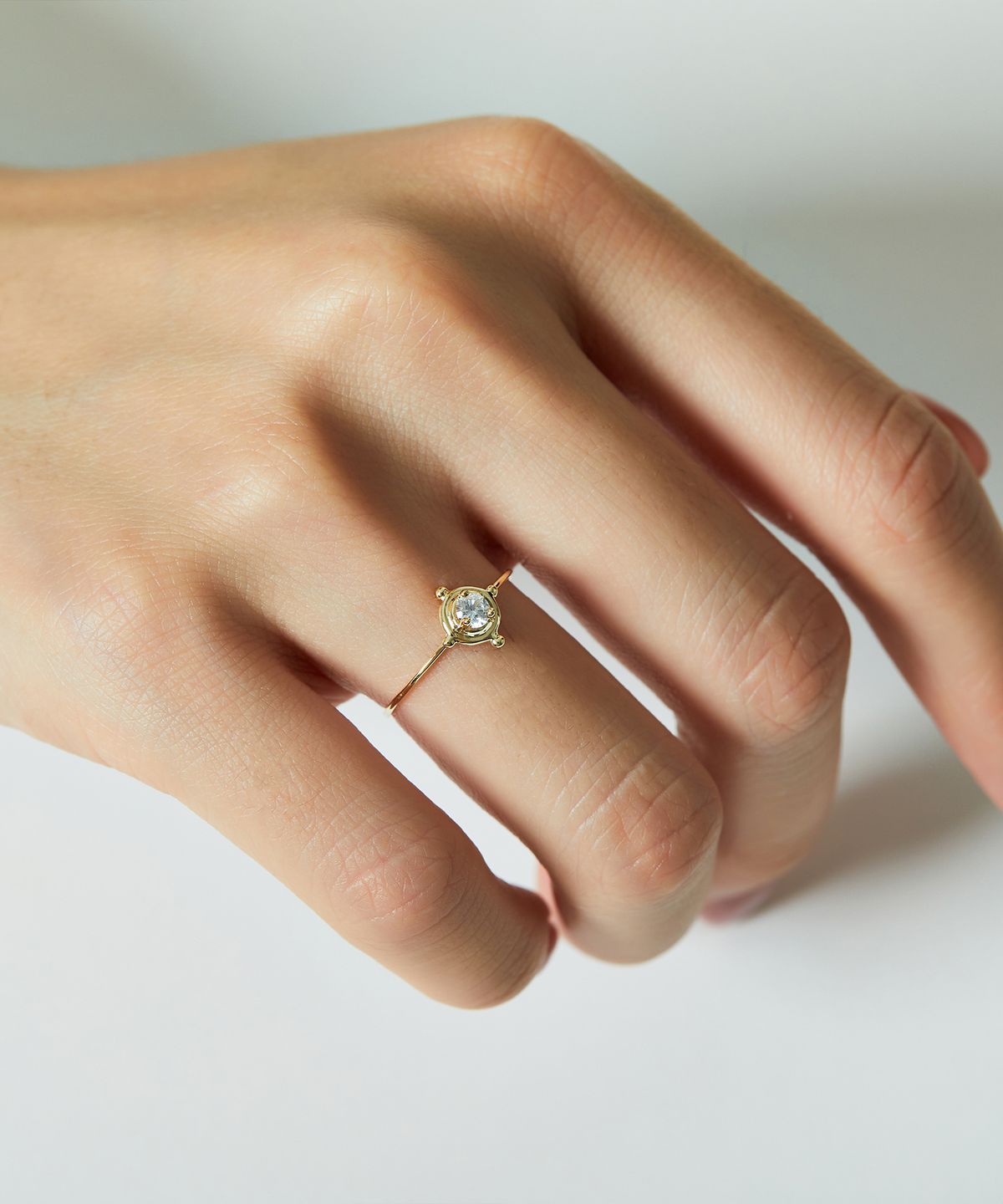 엘렌쥬얼리(HELENE JEWELRY) 14K 베리알 큐빅 미스 링 금 실 반지