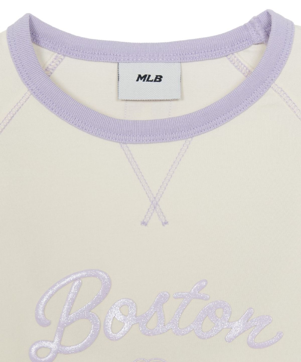 엠엘비 키즈(MLB KIDS) 스포티브 애슬레저 링거 티셔츠세트(여아) BOS (Lavender)
