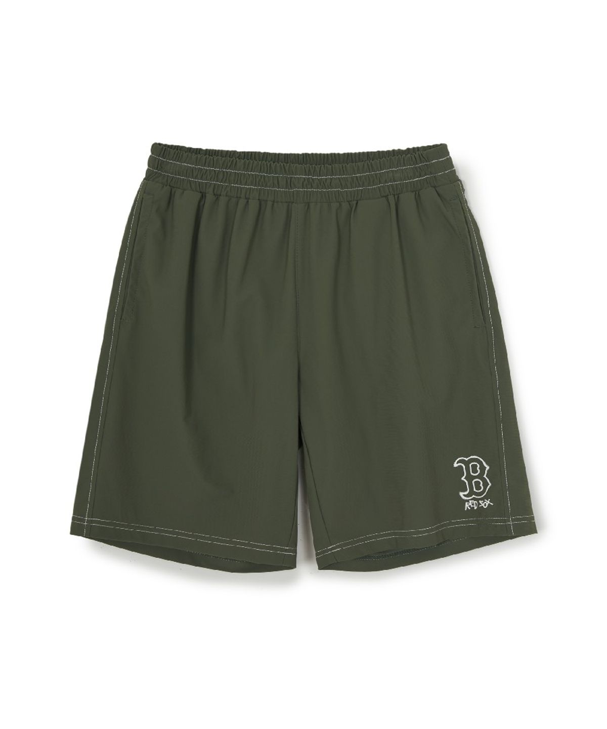엠엘비 키즈(MLB KIDS) 스트릿 베이직 우븐 빅로고 티셔츠세트 BOS (Khaki)