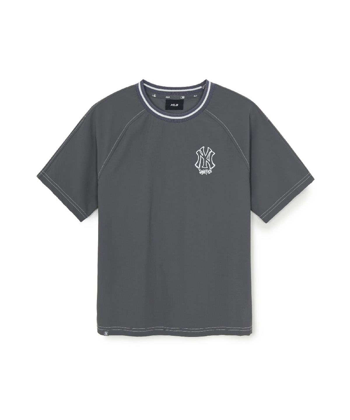 엠엘비 키즈(MLB KIDS) 스트릿 베이직 우븐 빅로고 티셔츠세트 NY (Grey)