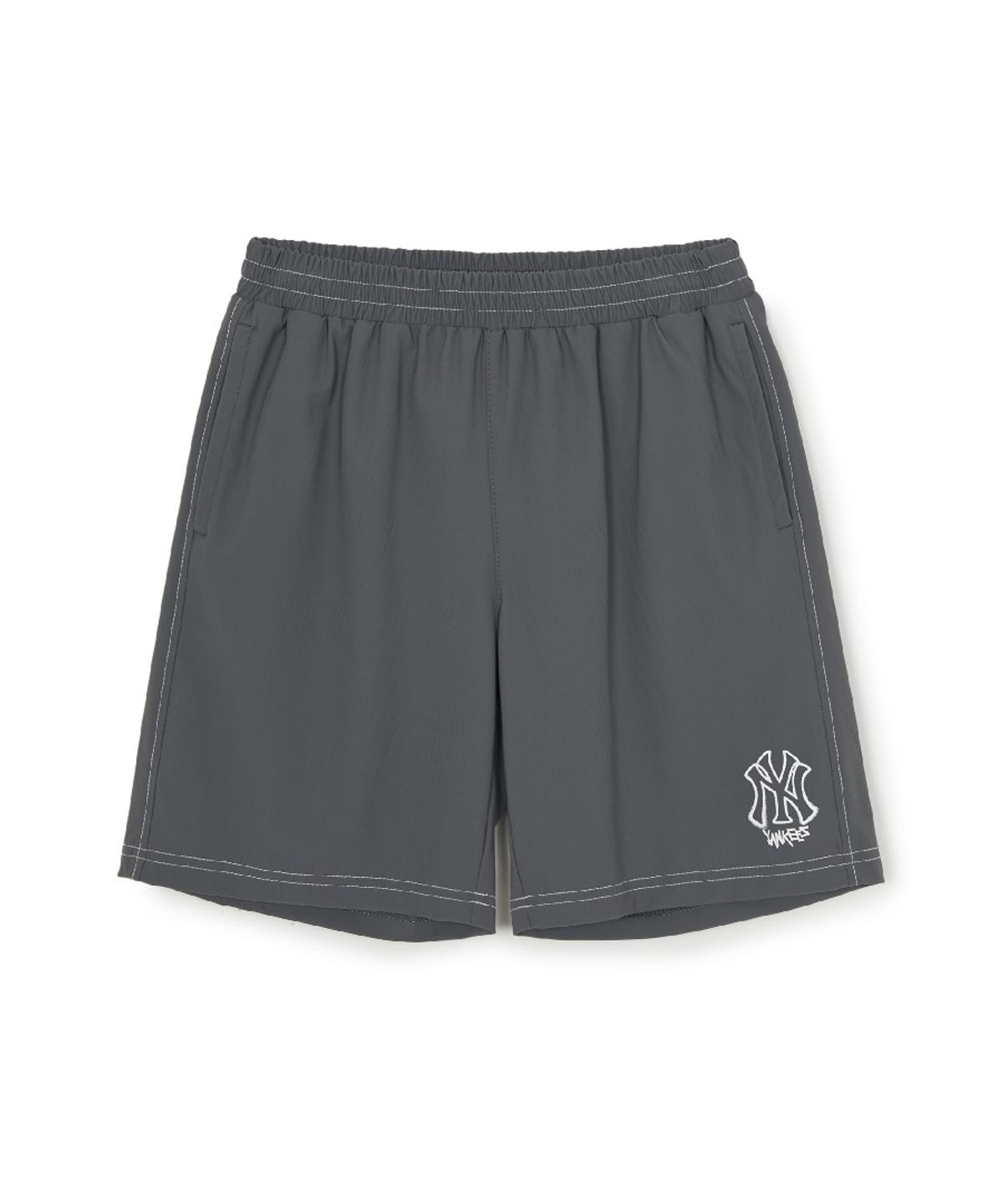 엠엘비 키즈(MLB KIDS) 스트릿 베이직 우븐 빅로고 티셔츠세트 NY (Grey)
