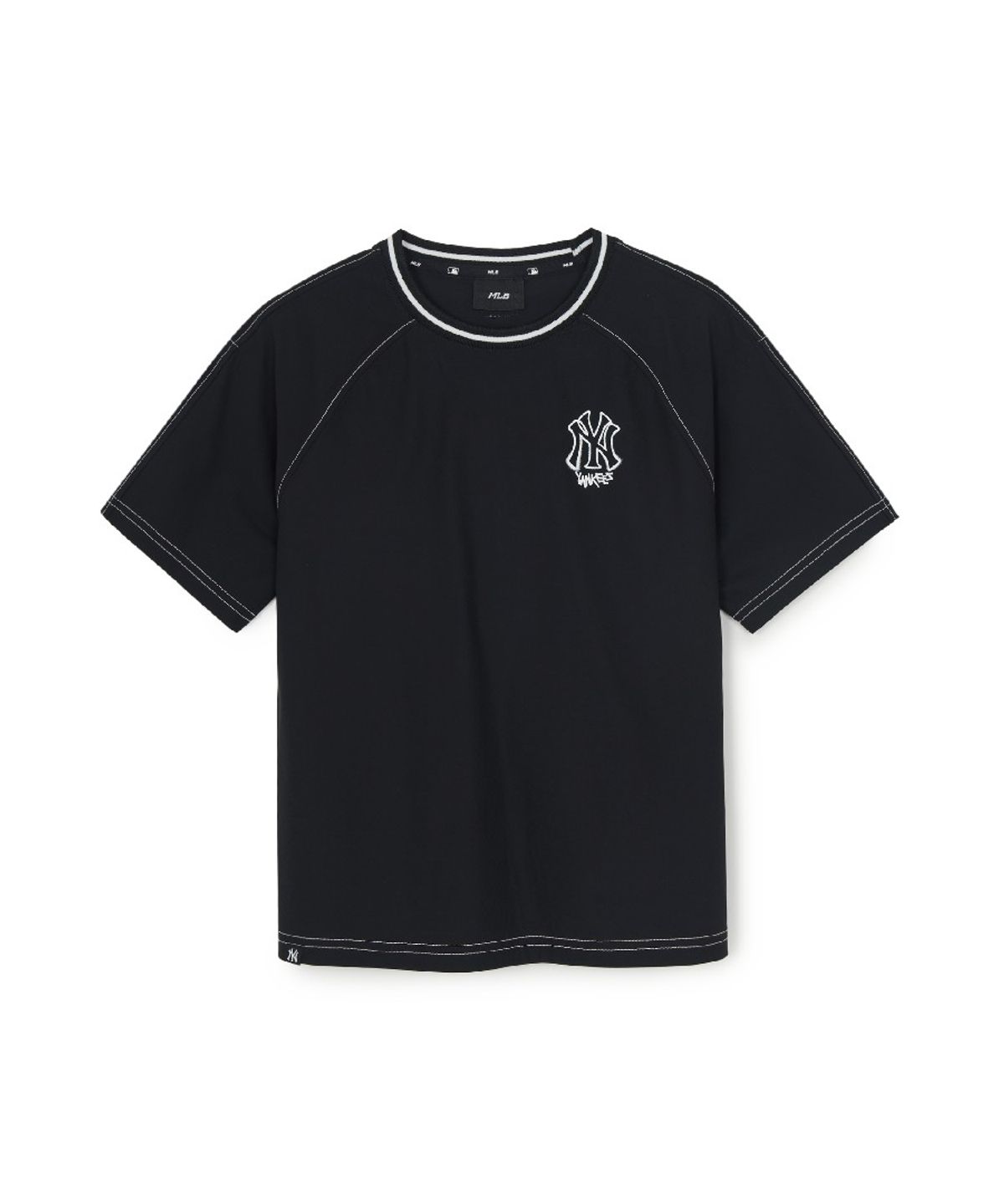 엠엘비 키즈(MLB KIDS) 스트릿 베이직 우븐 빅로고 티셔츠세트 NY (Black)