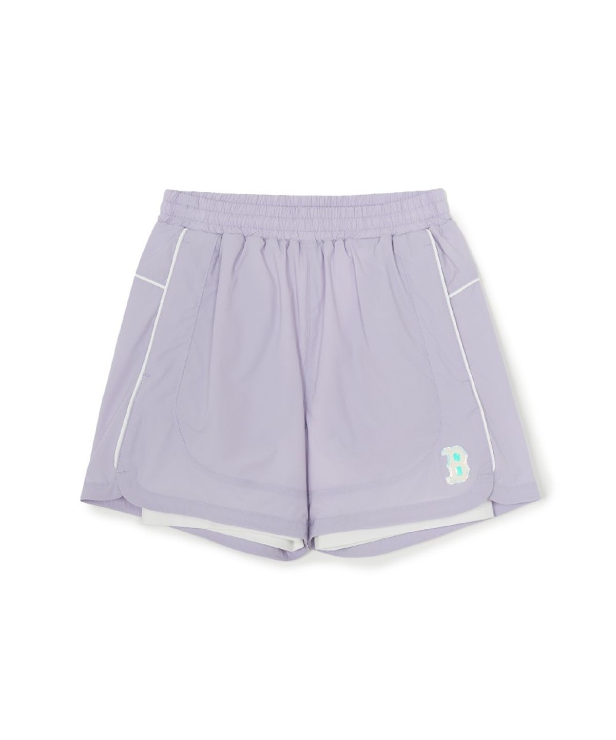 엠엘비 키즈(MLB KIDS) 걸즈 애슬레저 우븐 반바지(SET) BOS (Lavender)