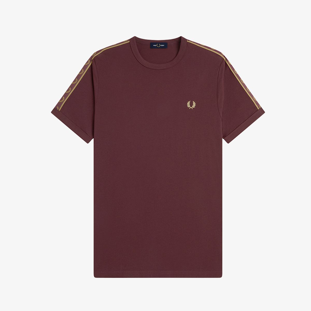 프레드페리(FRED PERRY) [Sport] 컨트라스트 테잎 링어 티셔츠 - 옥스블러드/샴페인 AFPM2614613-69A