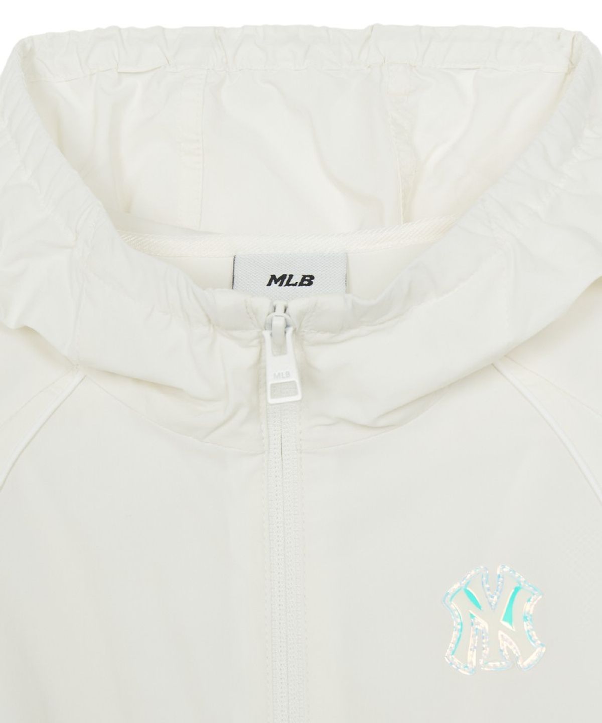 엠엘비 키즈(MLB KIDS) 걸즈 애슬레저 크롭 바람막이 NY (Ivory)