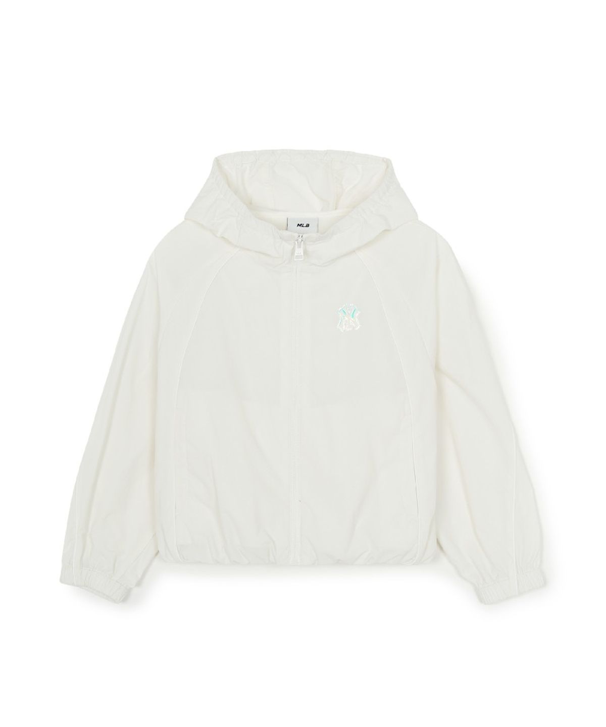 엠엘비 키즈(MLB KIDS) 걸즈 애슬레저 크롭 바람막이 NY (Ivory)