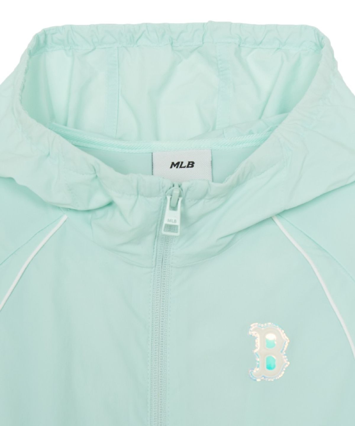 엠엘비 키즈(MLB KIDS) 걸즈 애슬레저 크롭 바람막이 BOS (L.Mint)