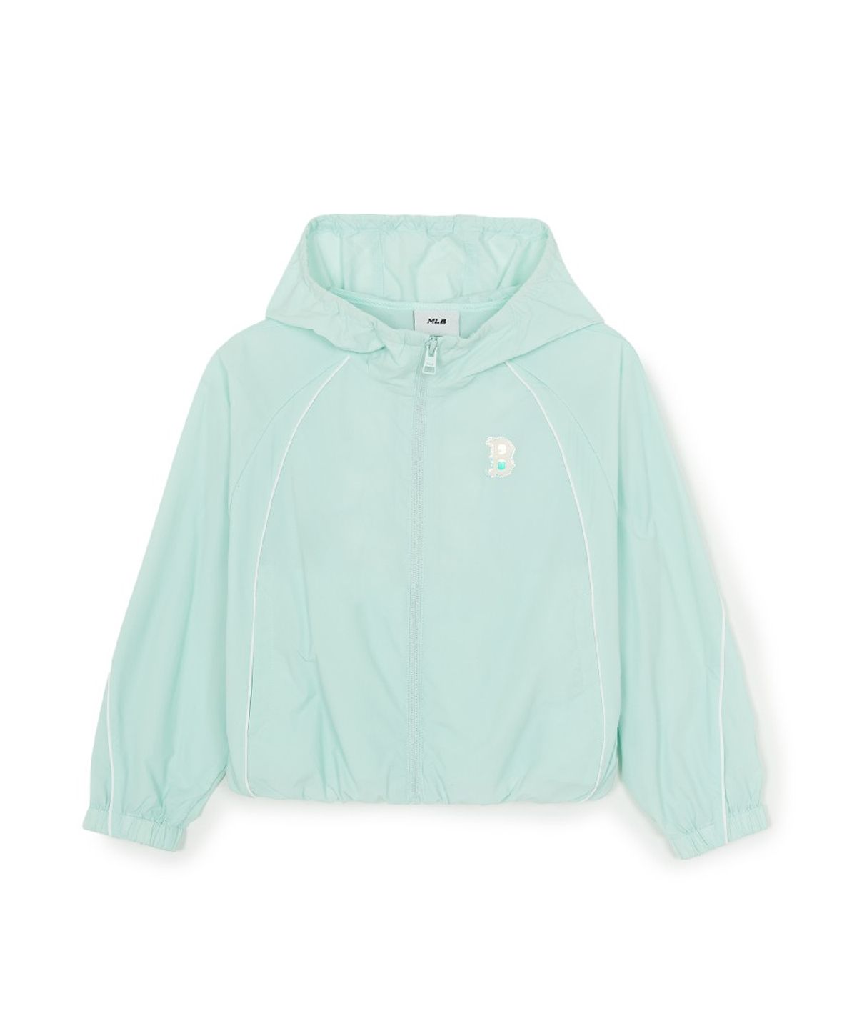 엠엘비 키즈(MLB KIDS) 걸즈 애슬레저 크롭 바람막이 BOS (L.Mint)