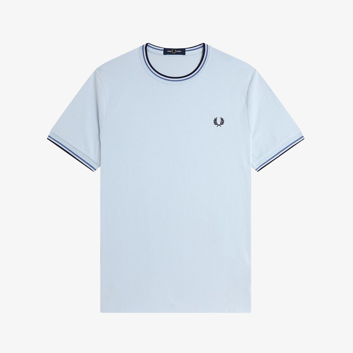 프레드페리(FRED PERRY) [Sharp] 트윈 팁 티셔츠 - 라이트아이스/에이스블루/네이비 AFPM2611588-96A
