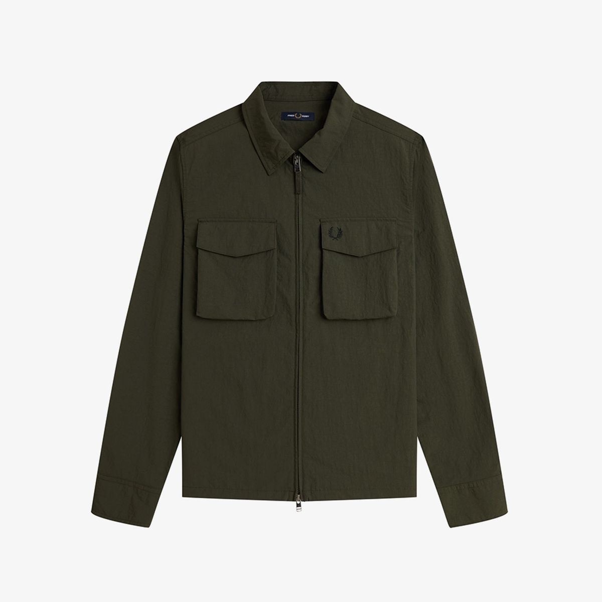 프레드페리(FRED PERRY) [Sport] 립스탑 포켓 오버셔츠 - 헌팅 그린 AFPM2612402-408