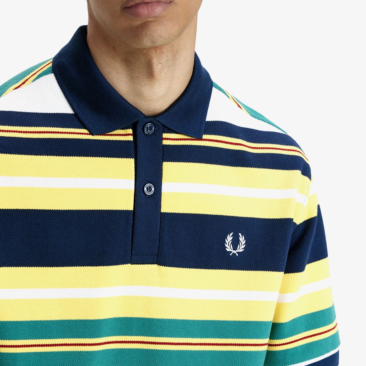프레드페리(FRED PERRY) [Sport] 스트라이프 릴랙스드 폴로 셔츠 - 레몬 발리 AFPM2612423-26A