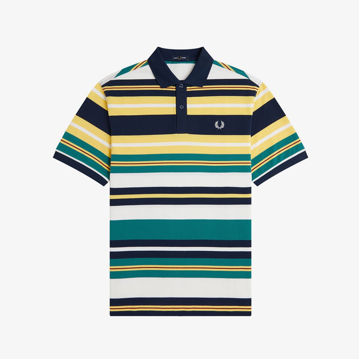 프레드페리(FRED PERRY) [Sport] 스트라이프 릴랙스드 폴로 셔츠 - 레몬 발리 AFPM2612423-26A