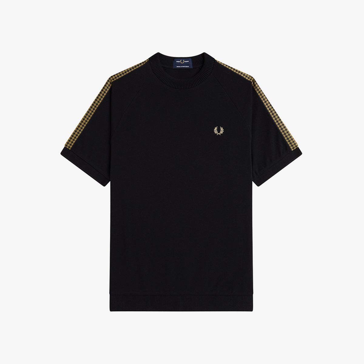 프레드페리(FRED PERRY) [Sharp] 크로스 테잎 티셔츠 - 블랙 AFPM2612307-102