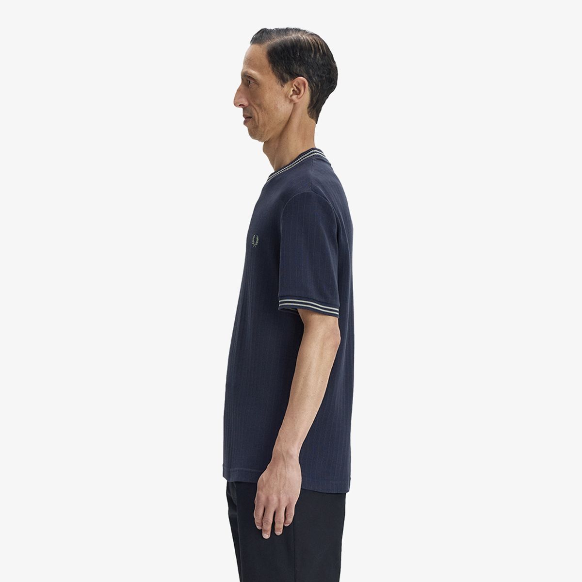 프레드페리(FRED PERRY) [Sharp] 립 저지 티셔츠 - 네이비 AFPM2618679-608