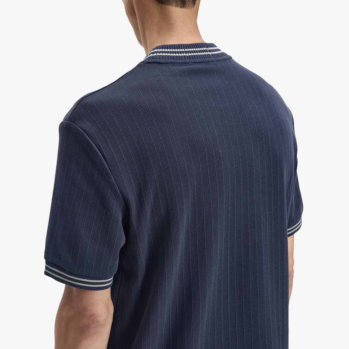 프레드페리(FRED PERRY) [Sharp] 립 저지 티셔츠 - 네이비 AFPM2618679-608