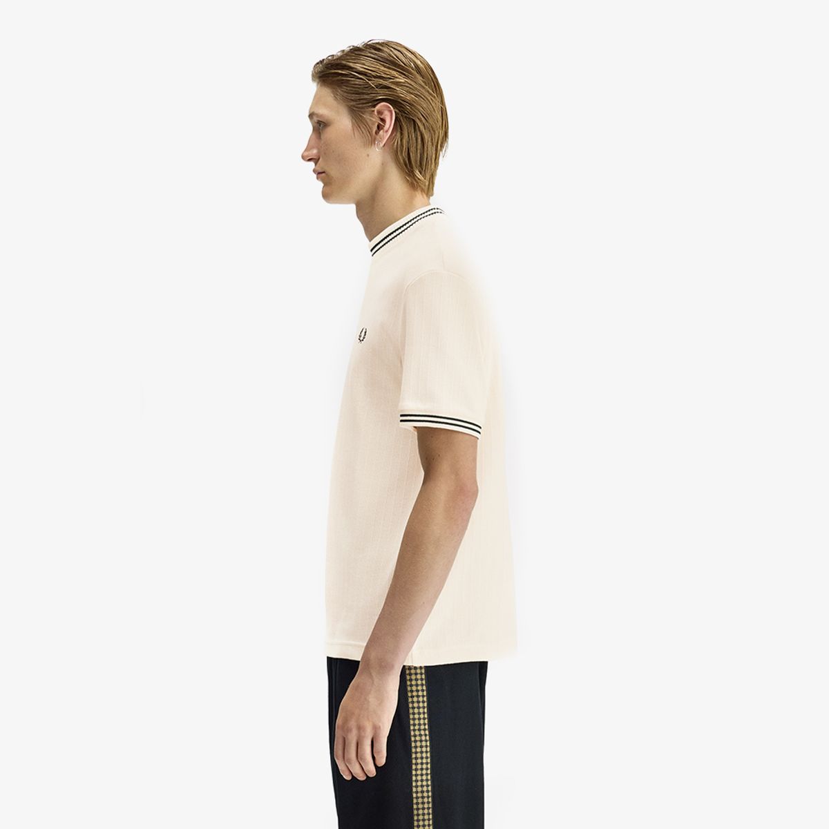 프레드페리(FRED PERRY) [Sharp] 립 저지 티셔츠 - 에크루 AFPM2618679-30B