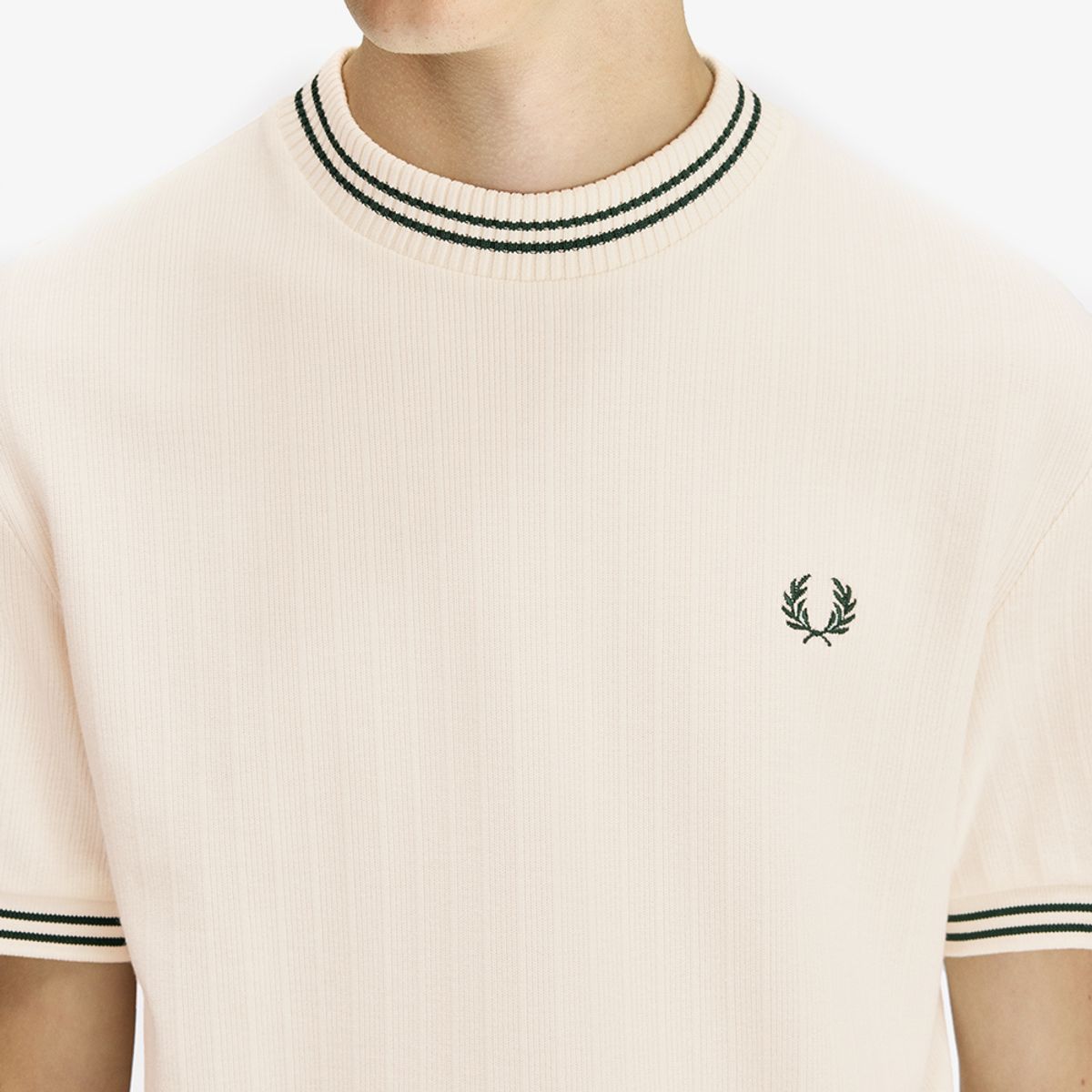 프레드페리(FRED PERRY) [Sharp] 립 저지 티셔츠 - 에크루 AFPM2618679-30B
