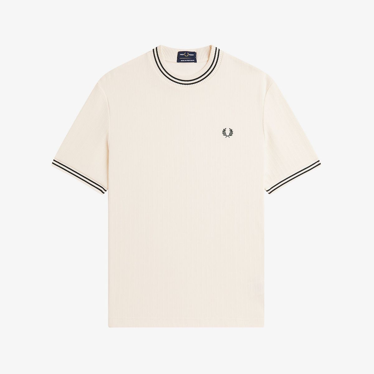 프레드페리(FRED PERRY) [Sharp] 립 저지 티셔츠 - 에크루 AFPM2618679-30B