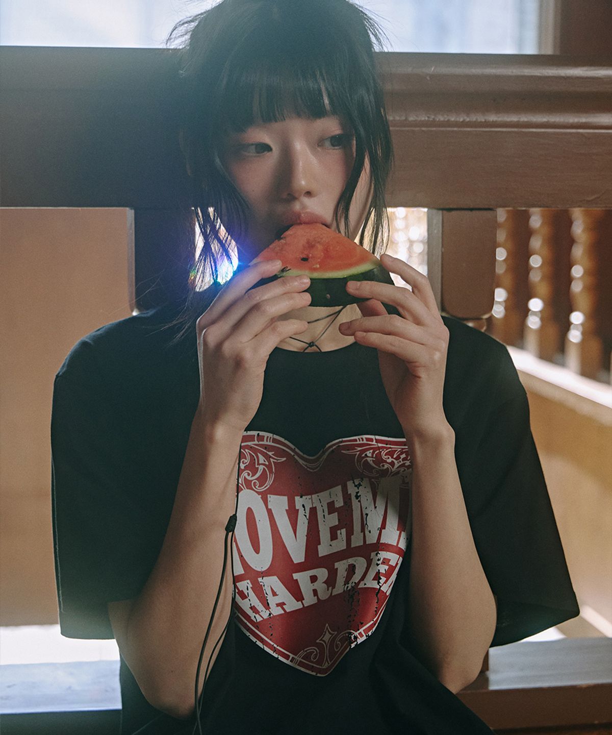 주디앤(JUDYN) 럽미하더 여성 오버핏 반팔 티셔츠