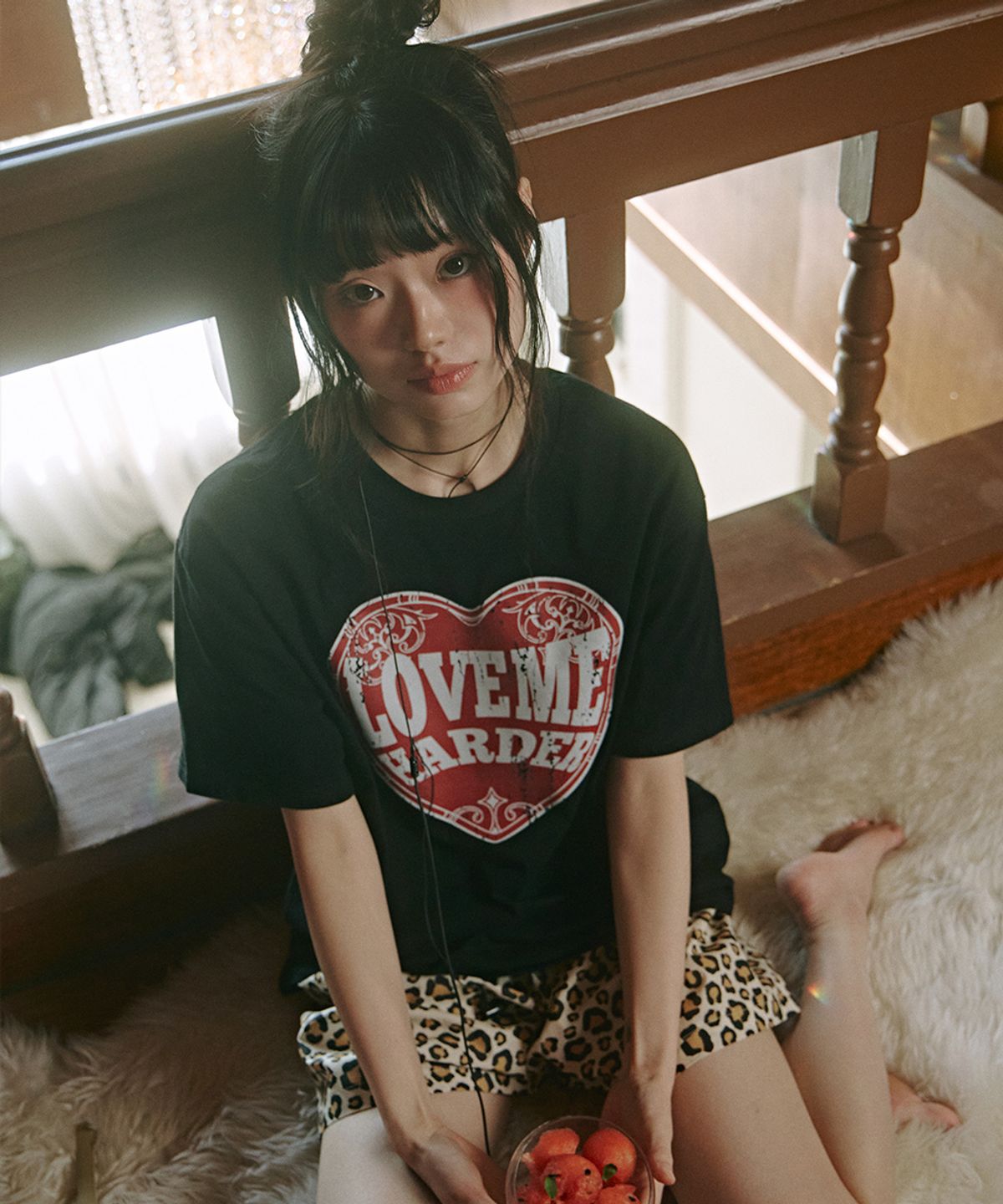 주디앤(JUDYN) 럽미하더 여성 오버핏 반팔 티셔츠