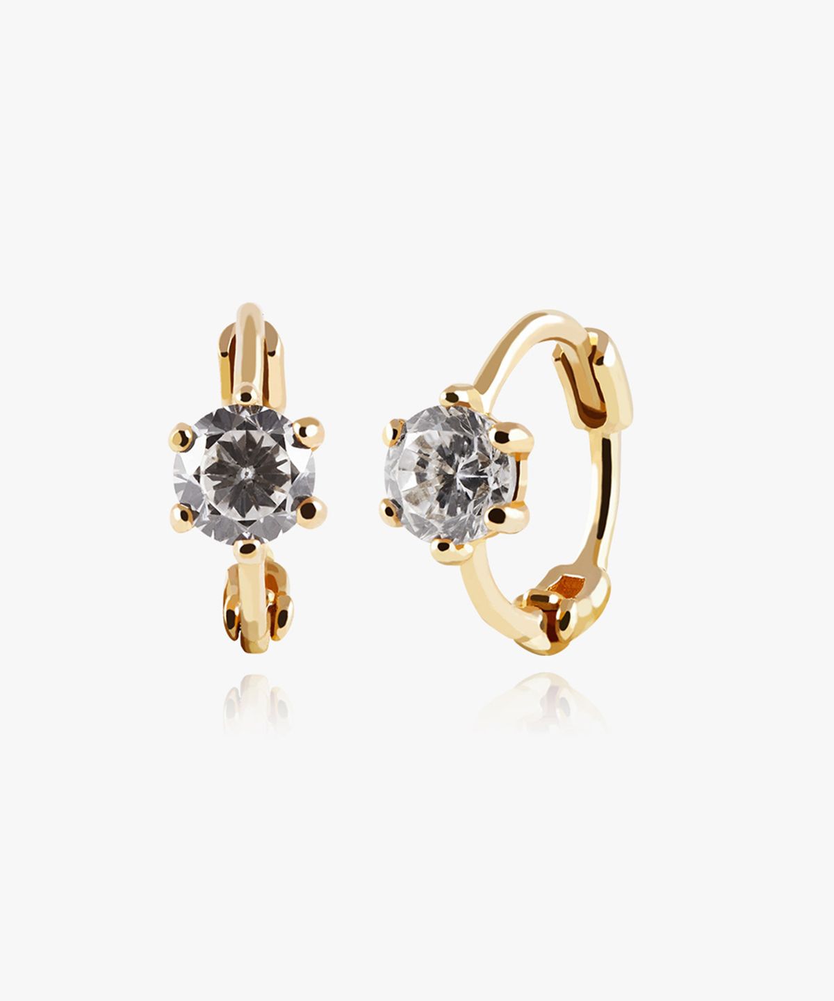 엘렌쥬얼리(HELENE JEWELRY) 14K 로티 큐빅 원터치 금 귀걸이
