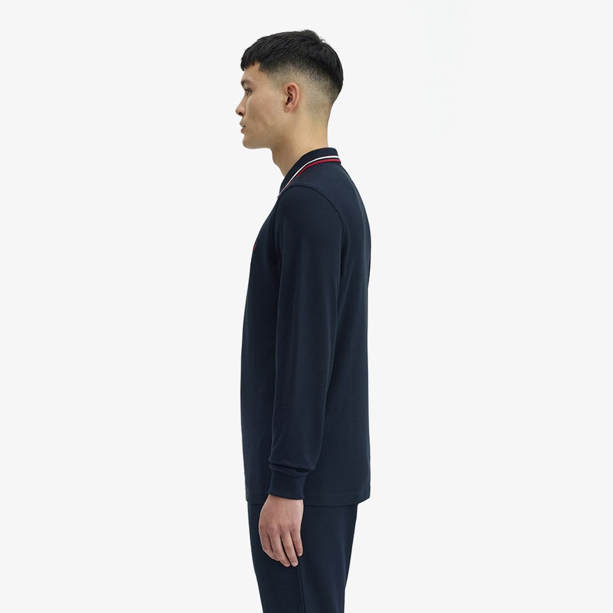 프레드페리(FRED PERRY) [M3636] 롱슬리브 트윈 팁 프레드페리 셔츠 - 네이비/스노우화이트/번트레드 AFPM2G93636-T55