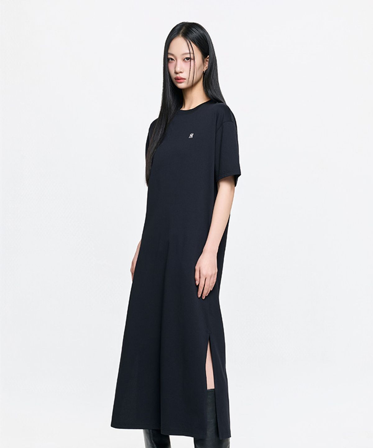 엠엘비(MLB) 여성 베이직 롱 원피스 NY (Black)