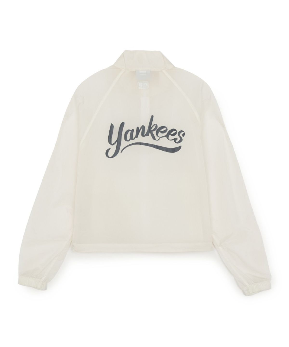 엠엘비(MLB) 여성 스포티브 컬시브 로고 스탠넥 바람막이 NY (Ivory)