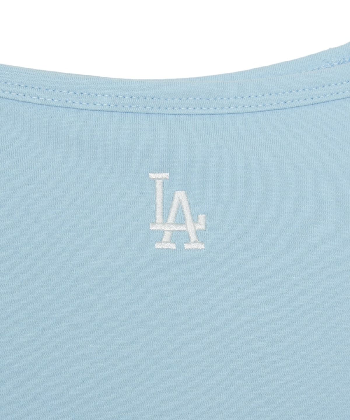 엠엘비(MLB) 여성 베이직 오프숄더 반팔 티셔츠 LA (Mg.Blue)