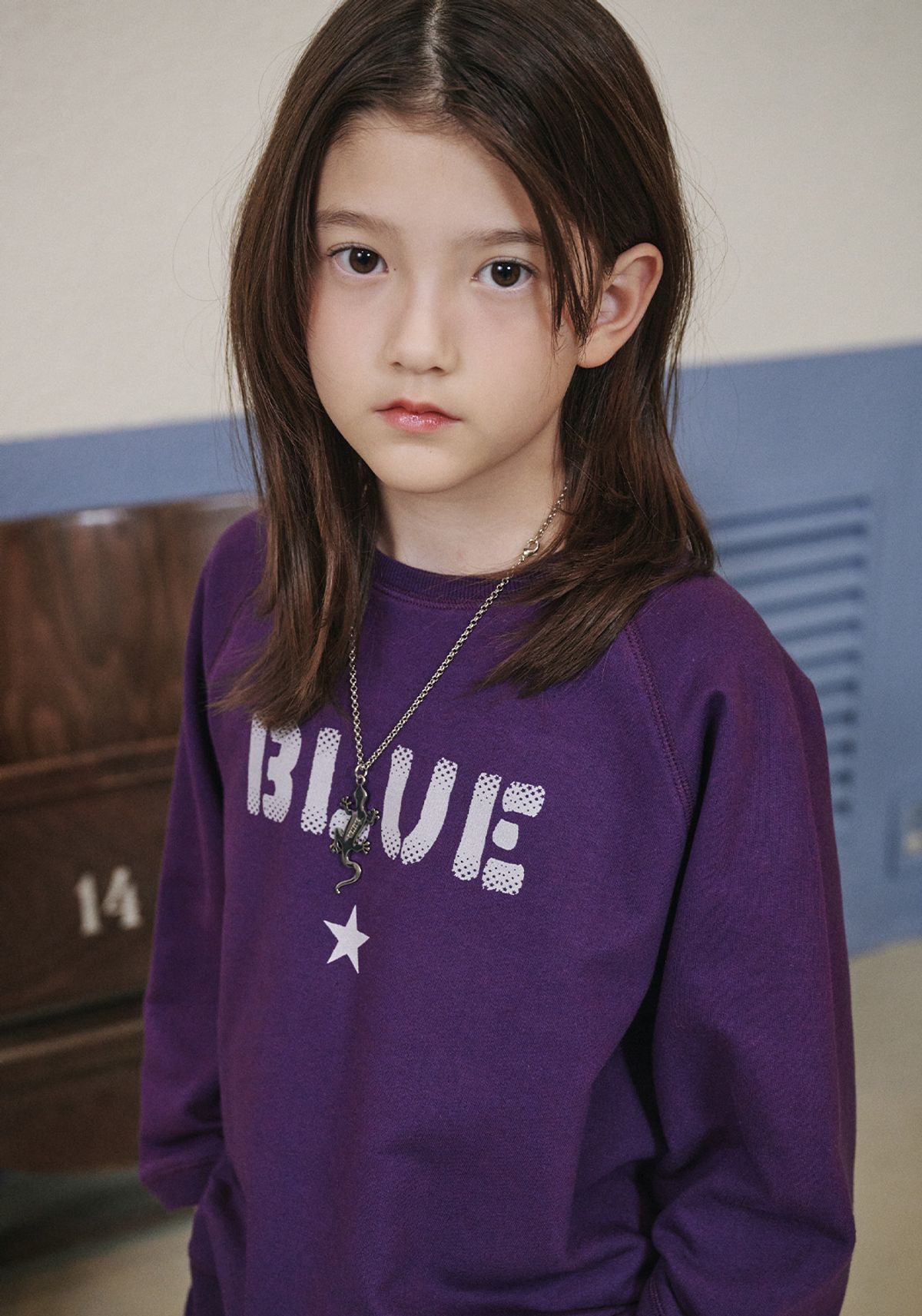 블루테일(BLUETAIL) AAA7TS04DV 다크바이올렛 7부 티셔츠