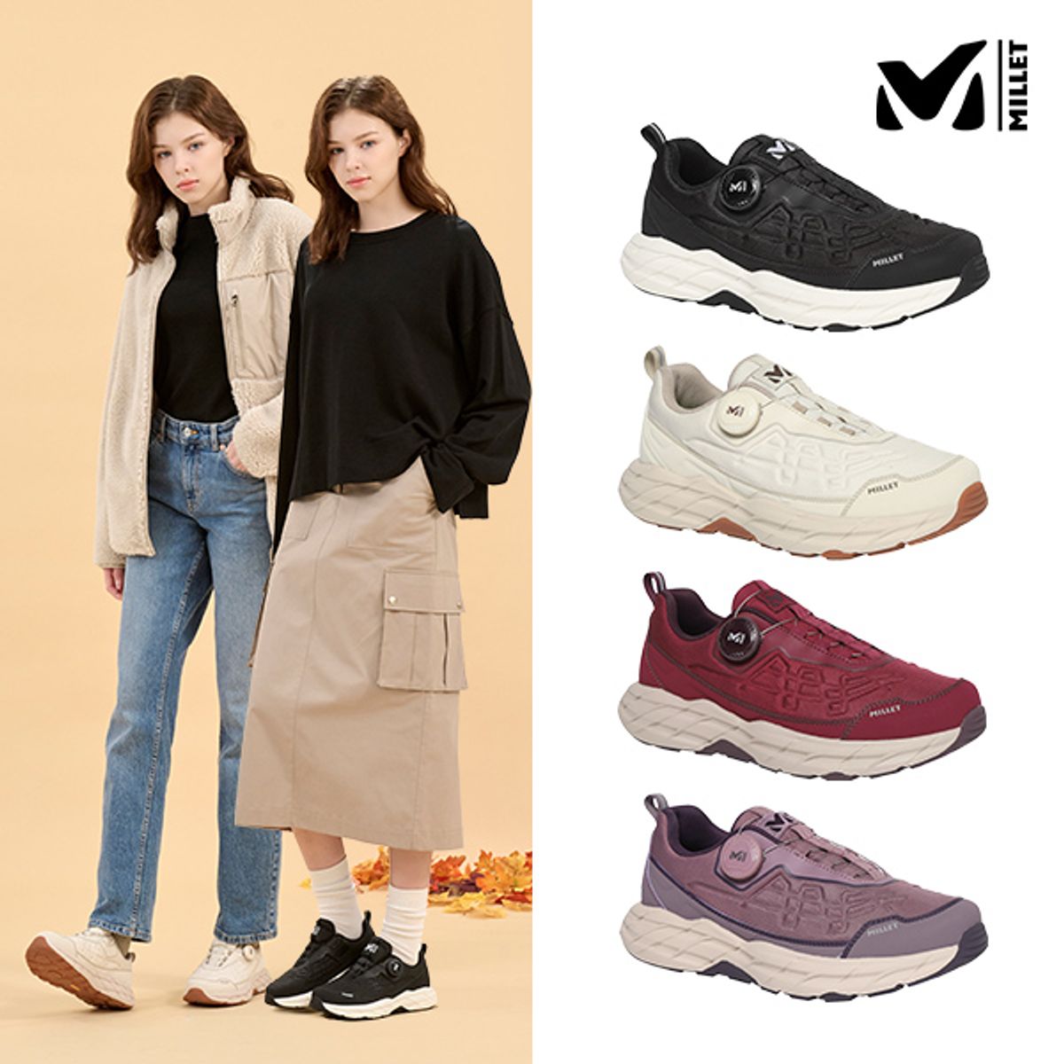 밀레골프(MILLET GOLF) 기능성 다이얼 러닝화 여성 4color