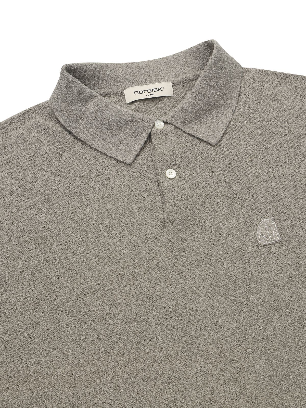 노르디스크(NORDISK) 반팔 폴로 스웨터 - M_SHIMMER GREY