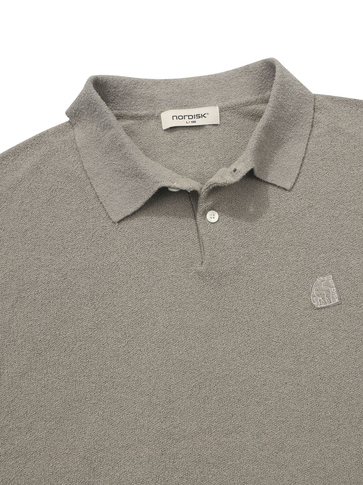 노르디스크(NORDISK) 반팔 폴로 스웨터 - M_SHIMMER GREY