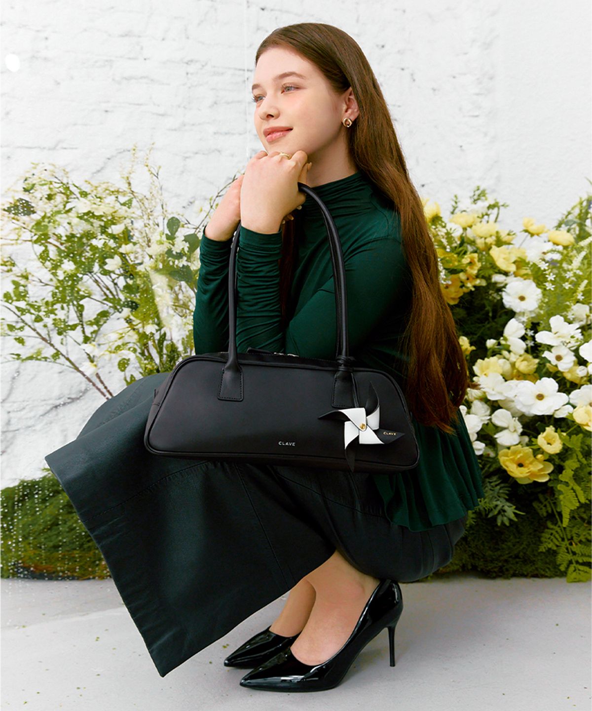 끌라베(CLAVE) 루비 블랙 숄더백 (RUBY Black Shoulder Bag)
