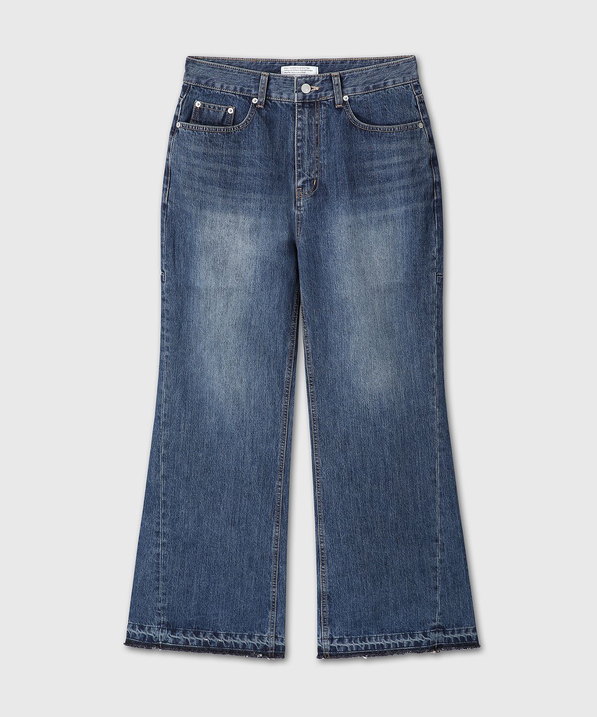 다이브인(DIVEIN) LOOSED SEMI FLARE DENIM PANTS (WASHED BLUE)