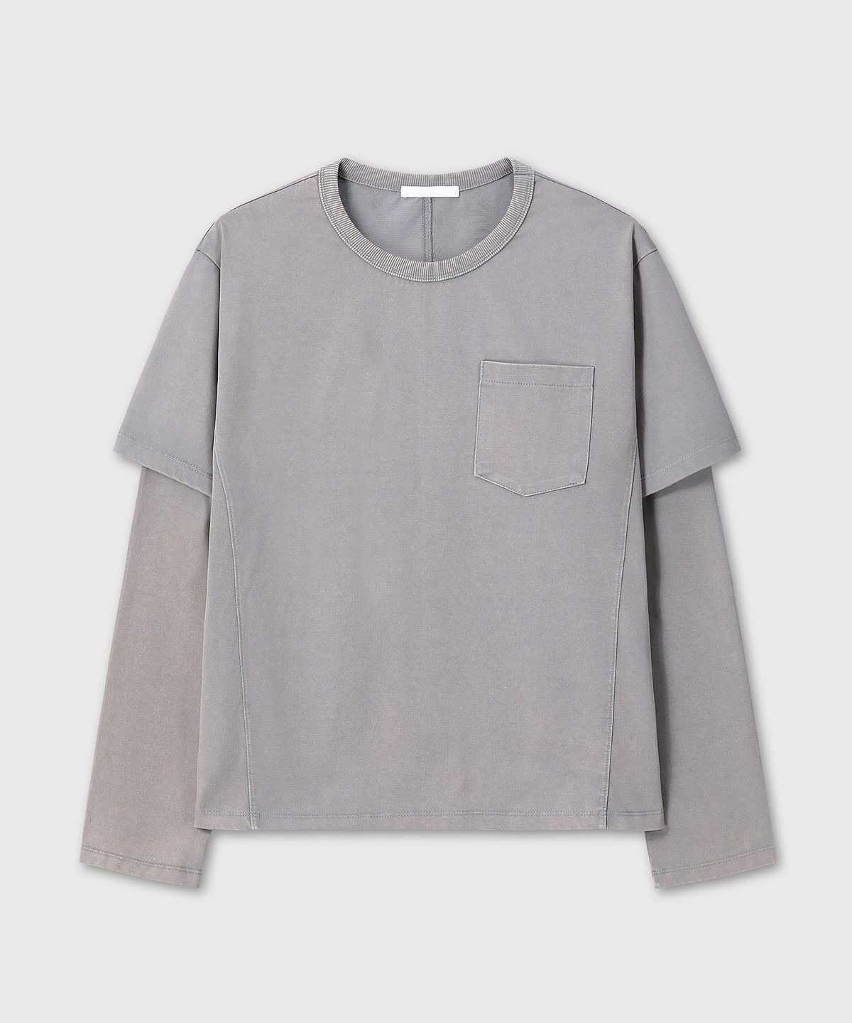 다이브인(DIVEIN) LAYERED WASHING LONG SLEEVE (GRAY)